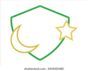 Ramadan Frame Background with Star Moon