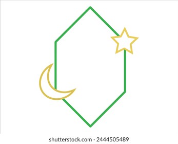 Ramadan Frame Background with Star Moon