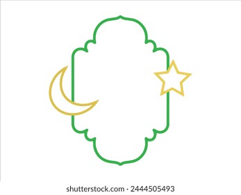 Ramadan Frame Background with Star Moon
