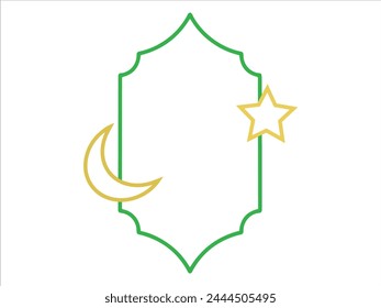 Ramadan Frame Background with Star Moon
