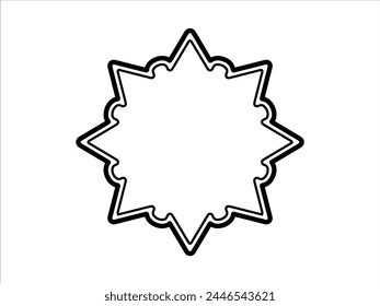 Ramadan Frame Line Art Background