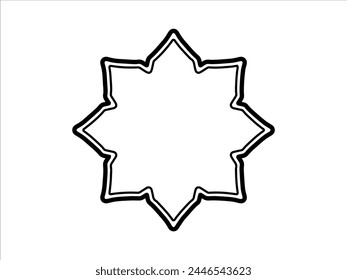 Ramadan Frame Line Art Background