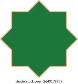 Ramadan frame shapes. Golden border with pattern for banner. Islamic luxury design elements for decoratio Vintage vector templates.