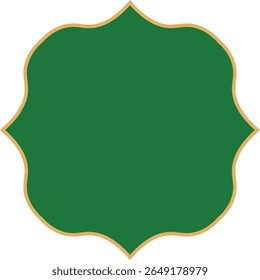 Ramadan frame shapes. Golden border with pattern for banner. Islamic luxury design elements for decoratio Vintage vector templates.