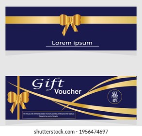 Ramadan gift voucher greeting card or banner promotion design Sale discount, flyer.