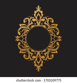 Ramadan gold decor oriental lantern, standing  flashlight, mosque on a transparent background. Islamic symbol. Stock vector illustration
