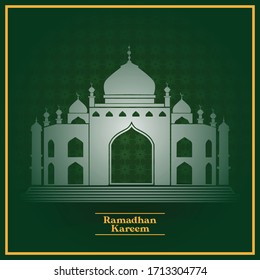 ramadan green vector islamic bakground
