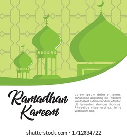 Ramadan greeting background. islamic greeting card