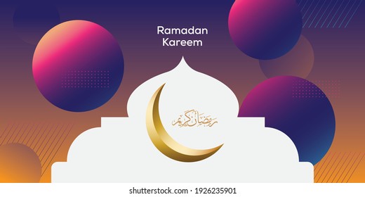 Ramadan Greeting background for website, social media. Vector