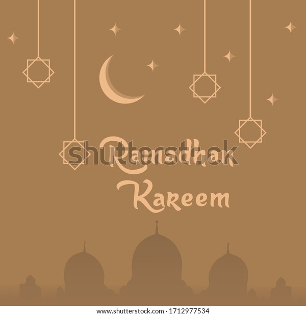 Ramadan\
greeting car template with beautiful\
background