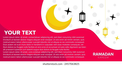 tarjeta de felicitación de ramadán con Plantilla de ilustración de fondo de forma abstracta y espacio vacío para texto