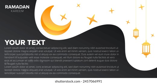 tarjeta de felicitación de ramadán con diseño de Plantilla de fondo de forma abstracta y espacio vacío para el texto