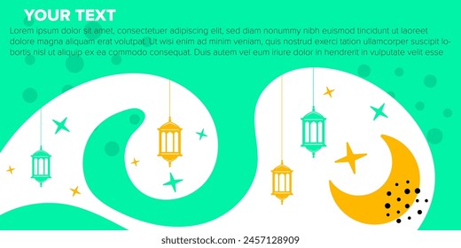 tarjeta de felicitación de ramadán con diseño de Plantilla de fondo de forma abstracta y espacio vacío para el texto