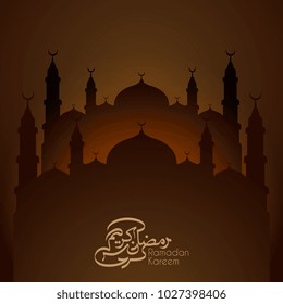 Ramadan greeting card background. Islamic theme