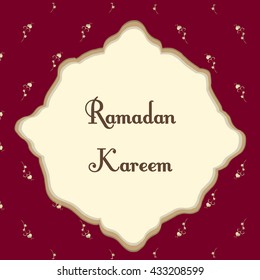 Ramadan greeting card design. Vector illustration