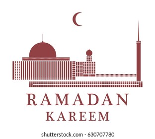 Ramadan. Greeting card. Indonesia 