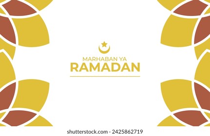 Ramadan greeting card. Marhaban is Ramadan. templates for posters, banners and social media posts