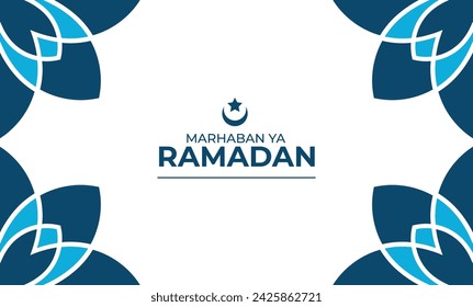 Ramadan greeting card. Marhaban is Ramadan. templates for posters, banners and social media posts