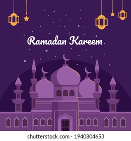 Ramadan greeting card. Ramadan Mubarak