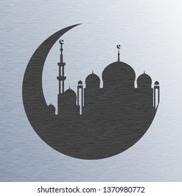 ramadan greeting card, paper art vector illustration eps 10