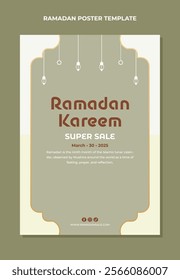 Ramadan greeting card and poster background template