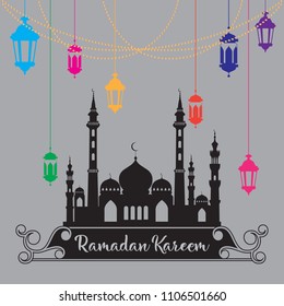 Ramadan greeting card template