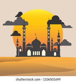 Ramadan greeting card template