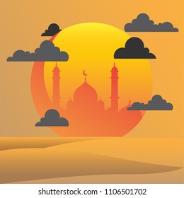 Ramadan greeting card template