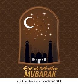 Ramadan greeting card. Vector illustration.