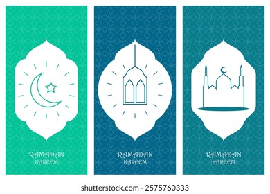 Ramadan greeting card .with ramadan for wallpaper design