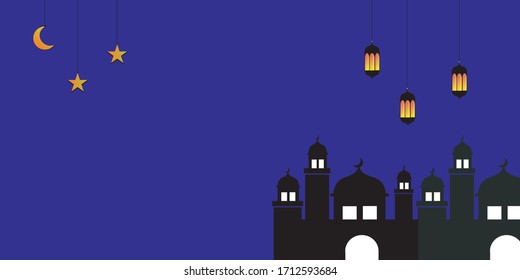 Ramadan greeting cards. Eid Al Fitr greeting cards vector illustration. Islamic template