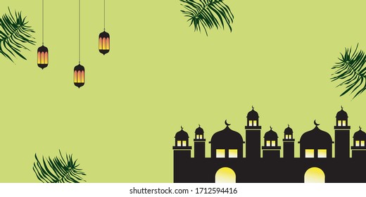 Ramadan greeting cards. Eid Al Fitr greeting cards vector illustration. Islamic template