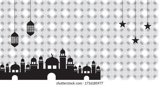 Ramadan greeting cards. Eid Al Fitr greeting cards vector illustration. Islamic template