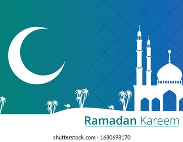 Ramadan greeting cards with a simple paper cut design