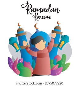 ramadan-Grußkinderbild