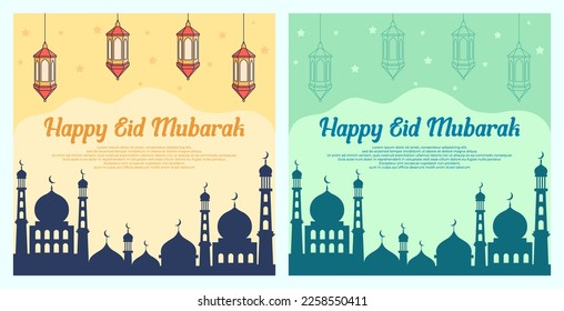 Ramadan Greeting Template Vector Art Illustration on Isolated Background. Ramadan Theme Illustration on Isolated Background. Ramadan Mosque Illustration.