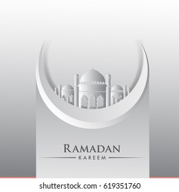 Ramadan greetings background, Elegant element for design template, place for text greeting card for Ramadan kareem