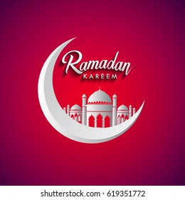 Ramadan greetings background, Elegant element for design template, place for text greeting card for Ramadan kareem