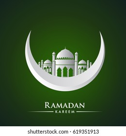 Ramadan greetings background, Elegant element for design template, place for text greeting card for Ramadan kareem