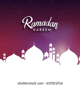 Ramadan greetings background, Elegant element for design template, place for text greeting card for Ramadan kareem