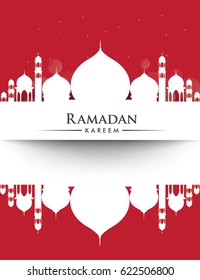 Ramadan greetings background, Elegant element for design template, place for text greeting card and banner for Ramadan kareem