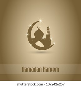 Ramadan greetings background. Ramadan Kareem means Ramadan the Generous Month