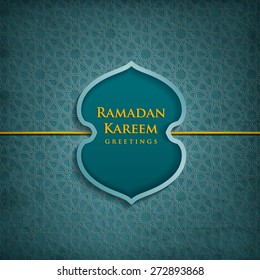 Ramadan greetings background. Ramadan Kareem means Ramadan the Generous Month