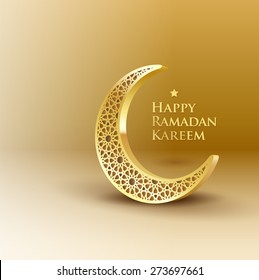 Ramadan greetings background. Ramadan Kareem means Ramadan the Generous Month