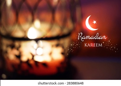 Ramadan greetings background. Ramadan Kareem means Ramadan the Generous Month