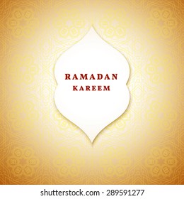 Ramadan greetings background. Ramadan Kareem means Ramadan the Generous Month