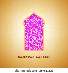 Ramadan greetings background. Ramadan Kareem means Ramadan the Generous Month