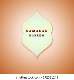 Ramadan greetings background. Ramadan Kareem means Ramadan the Generous Month