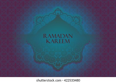 Ramadan greetings background. Ramadan Kareem means Ramadan the Generous Month