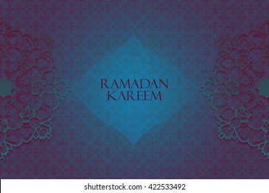 Ramadan greetings background. Ramadan Kareem means Ramadan the Generous Month